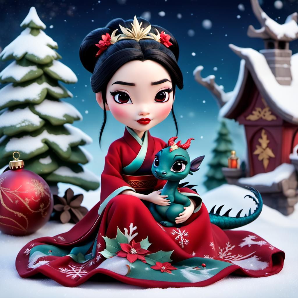 full body image of a Disney Pixar style 3D adorable baby Mul...