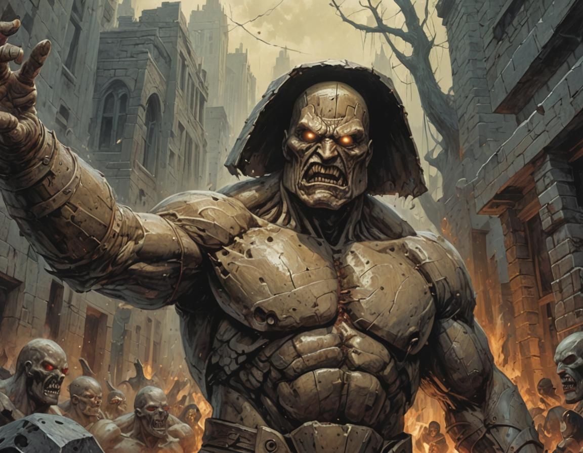 Sinister Golem Rising for Vengeance