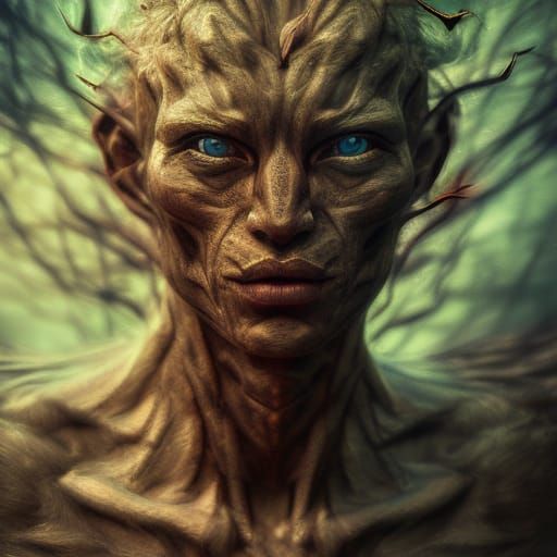 Hyperrealistic Future Warrior in Dystopian Glitchcore