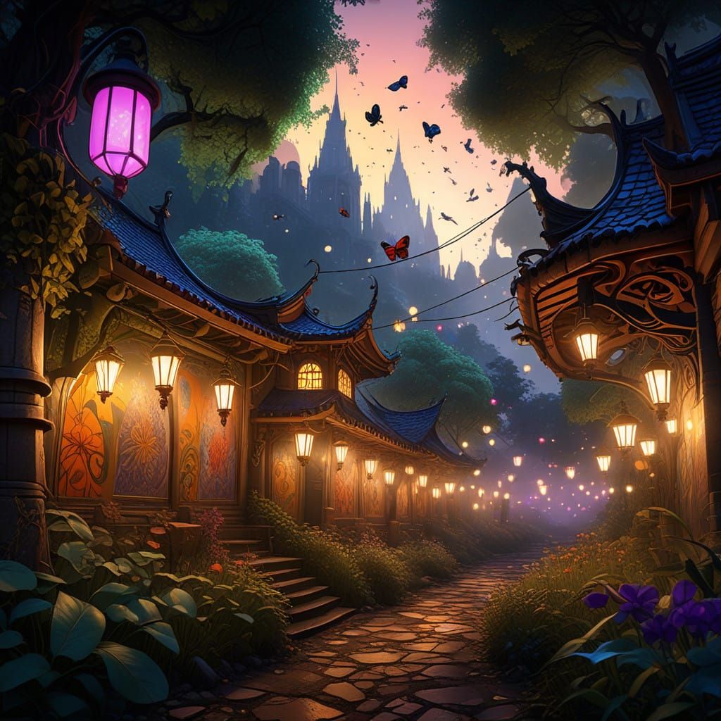 Bug Fairies Racing in Vibrant Meadow