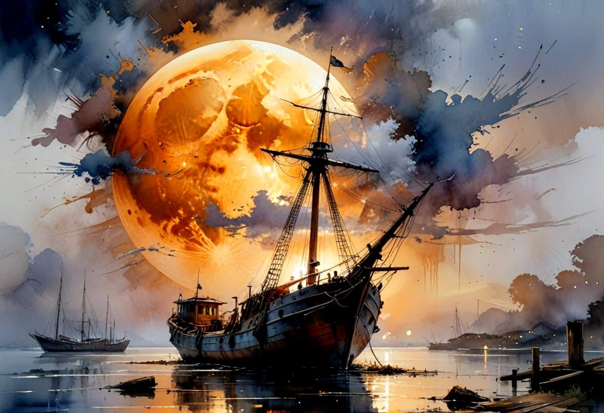 MOONLIGHT SHADOWS in the Port