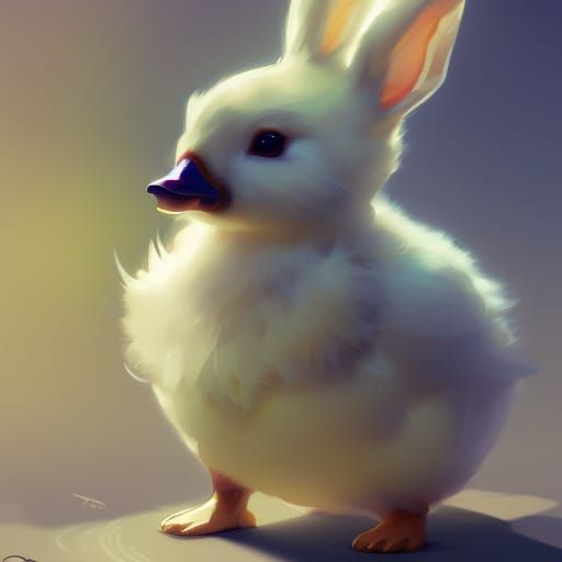 Adorable Kawaii Bunny Duck in 8k Resolution