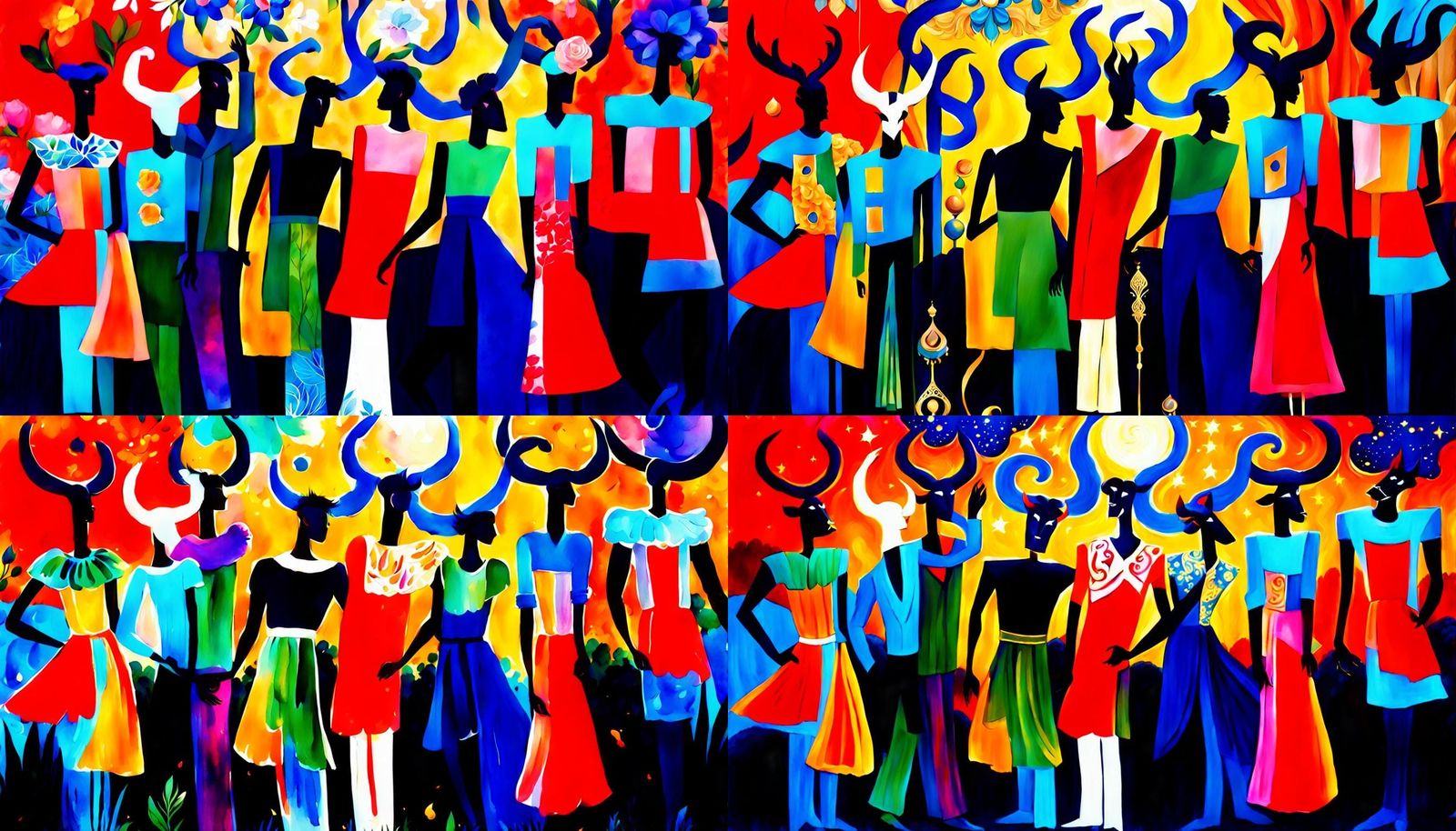 Surreal Beast People in Dresses