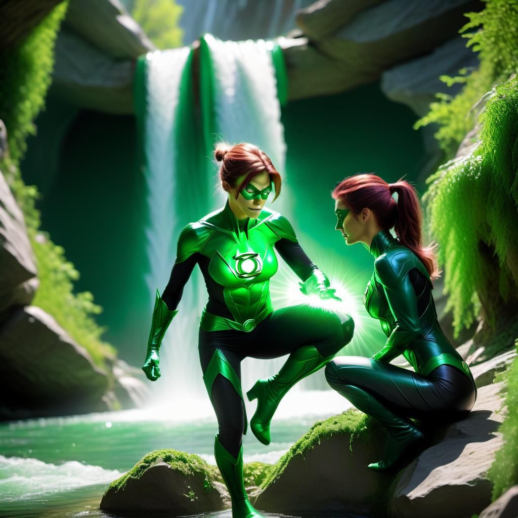 Green Lantern's Emerald Waterfall Search