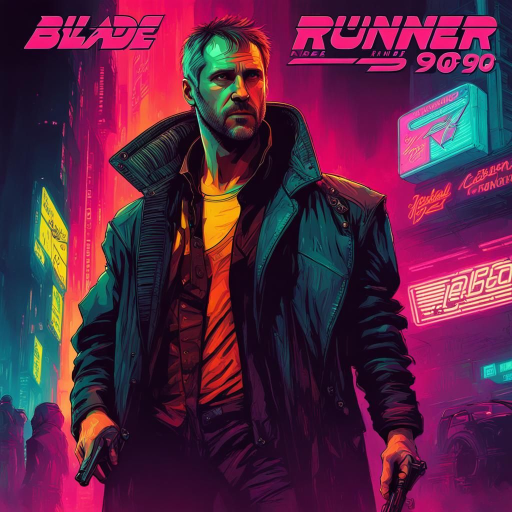 Cyberpunk Cityscape with Neon Lights