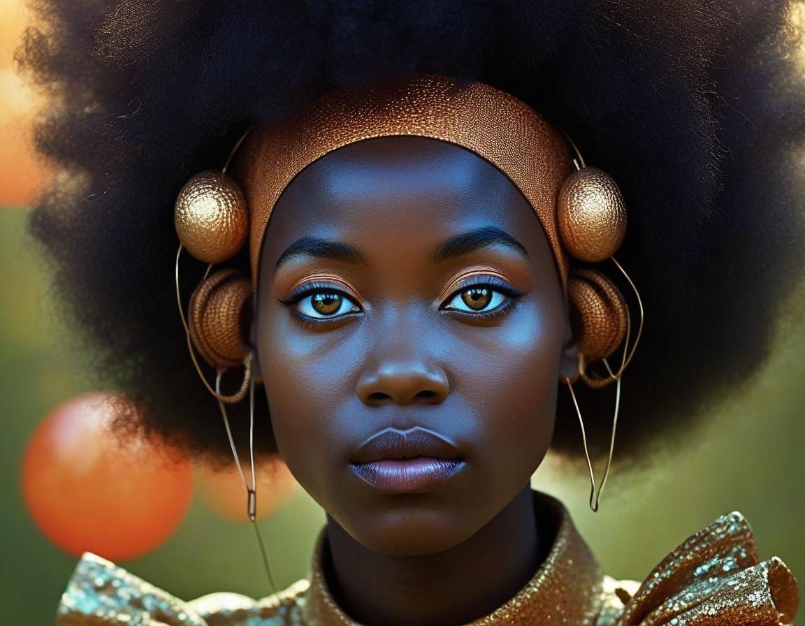 Afro-Futuristic Portrait in Magical Light
