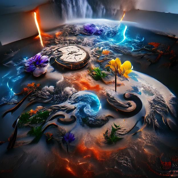 Elemental Island: Detailed Fantasy Concept Art