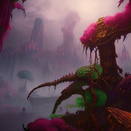 Fantastical Poison in Detailed Matte Painting