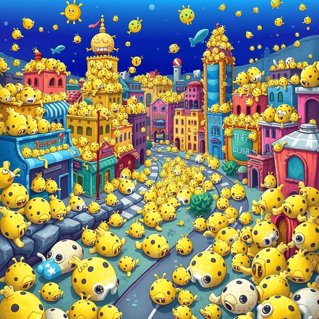 Bikini Bottom City Overrun by Cute Sea Slugs