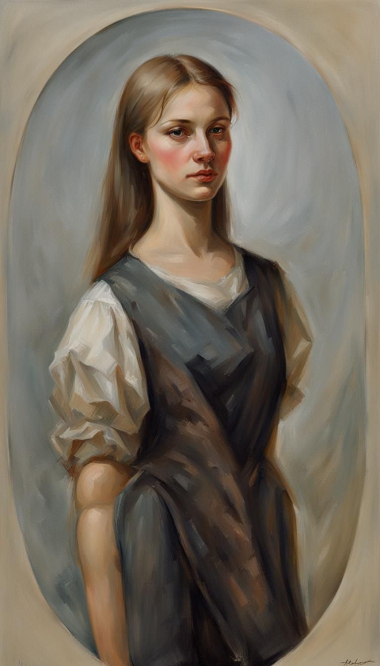 Constructivist Portrait in Alexander Rodchenko Style