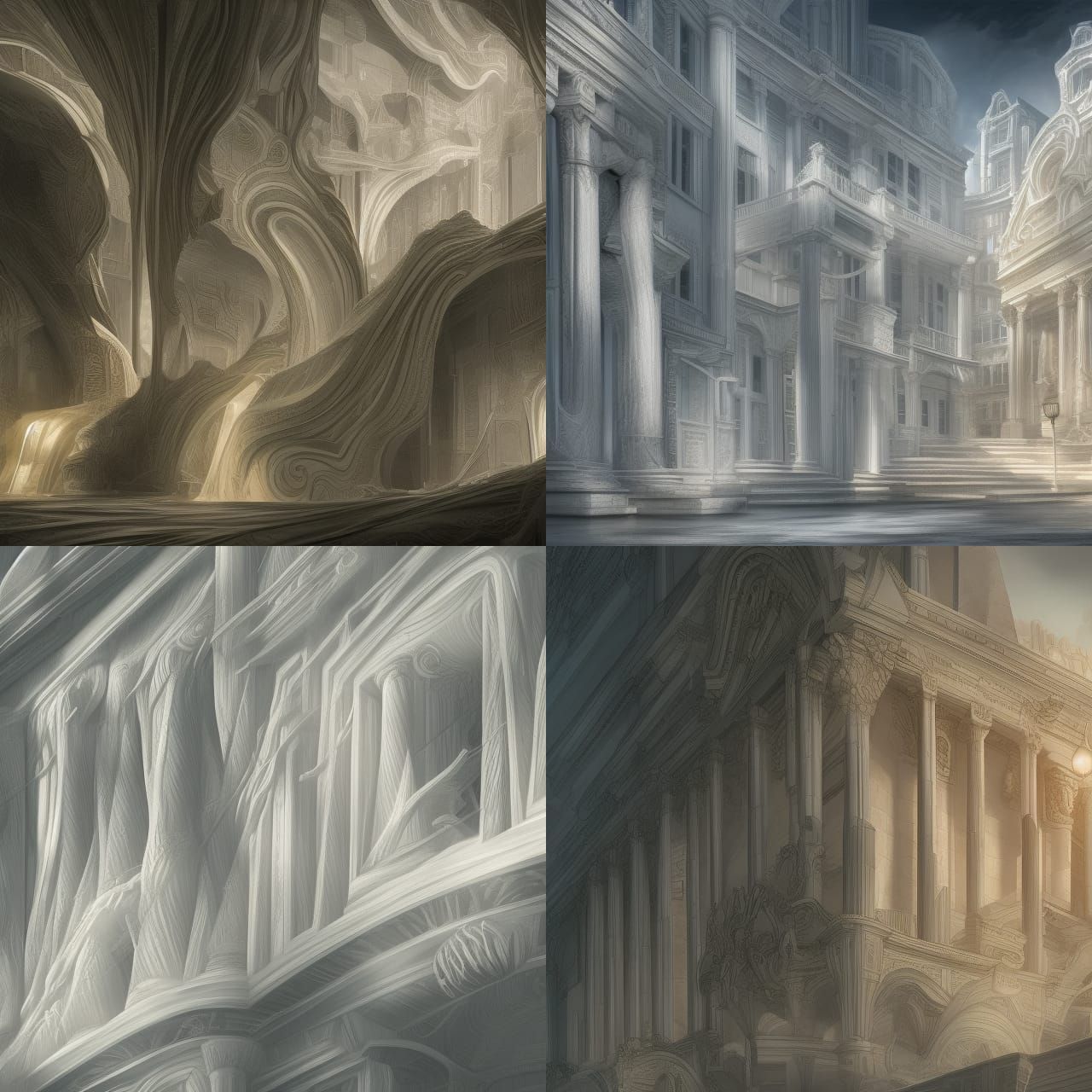 Alabaster ivory architecture