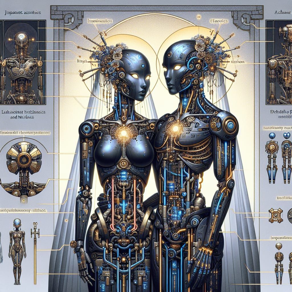 Alien Wedding in Art Nouveau Style