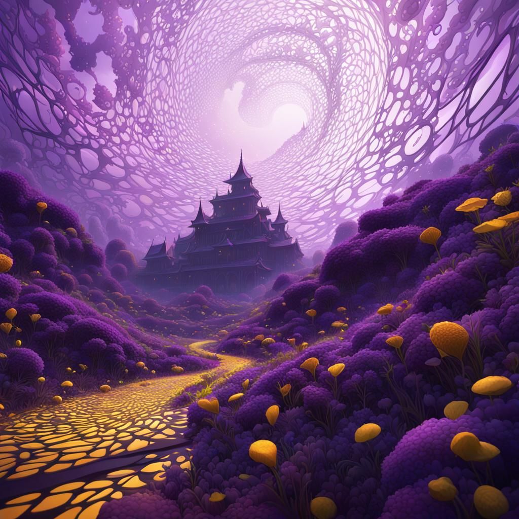 Dark Fantasy Landscape in Hyperdetailed Digital Art