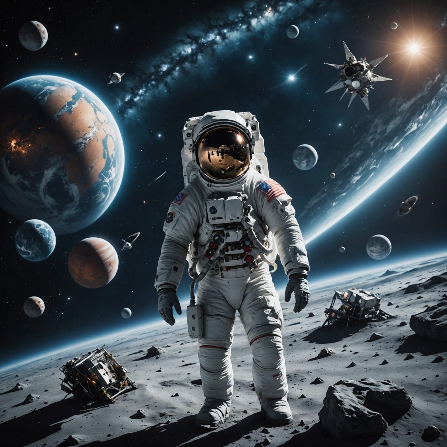 Astronauts Discovering Strange New Worlds