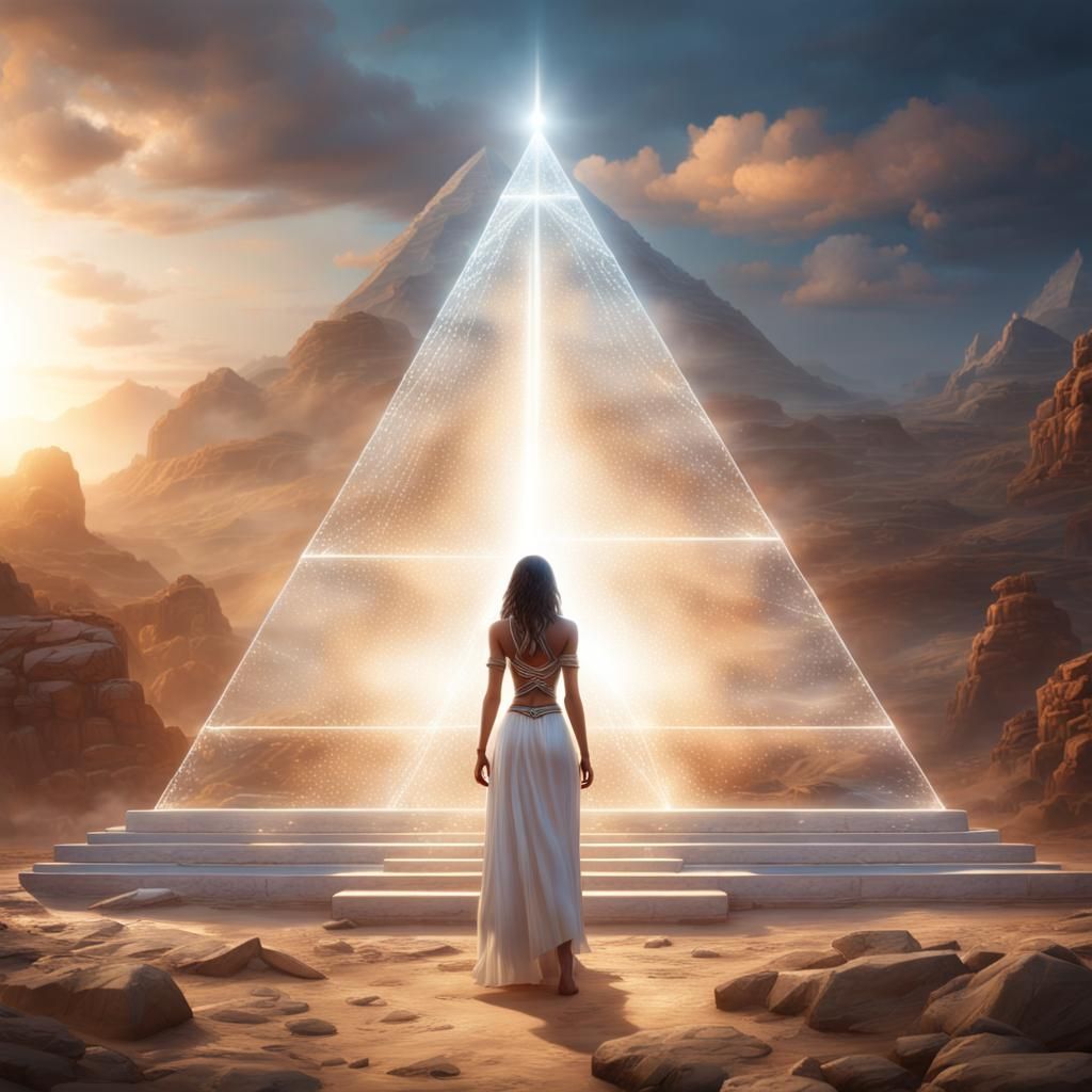 Protective Pyramid of Healing Light in Matte Painting