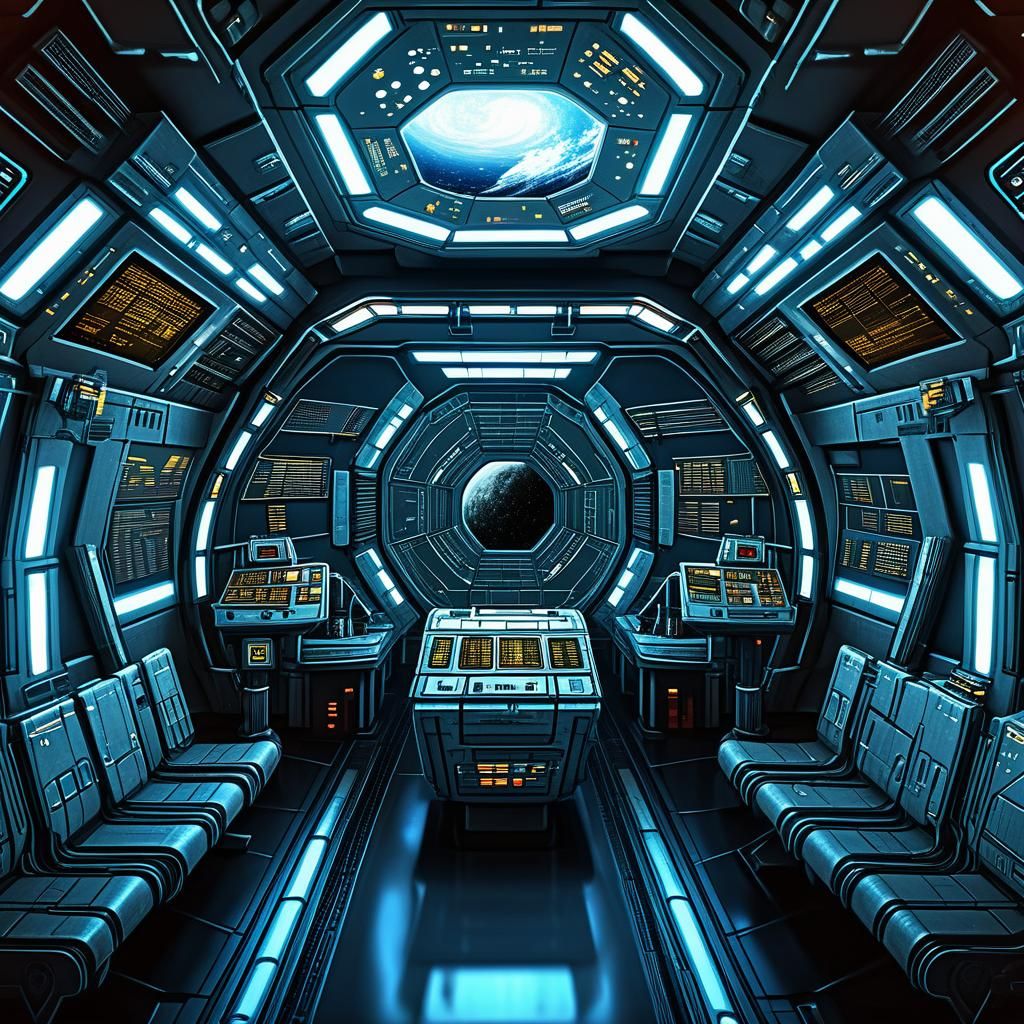 Science Fiction Galactic Spaceship Interior