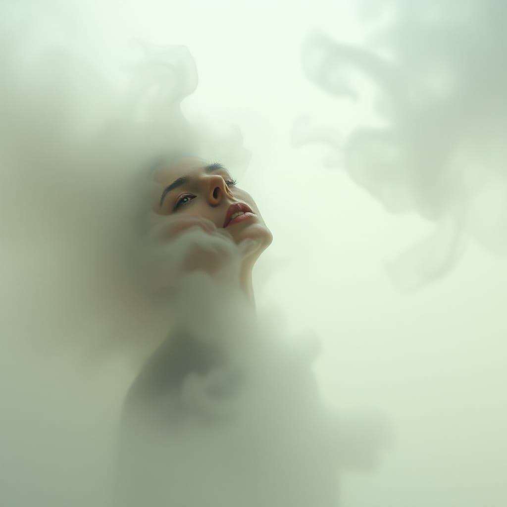 Lost in a Dreamy Misty Landscape