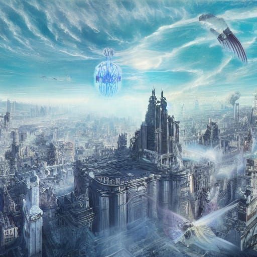 Surreal Fantasy Sword in Ethereal Hyperrealistic Dreamscape