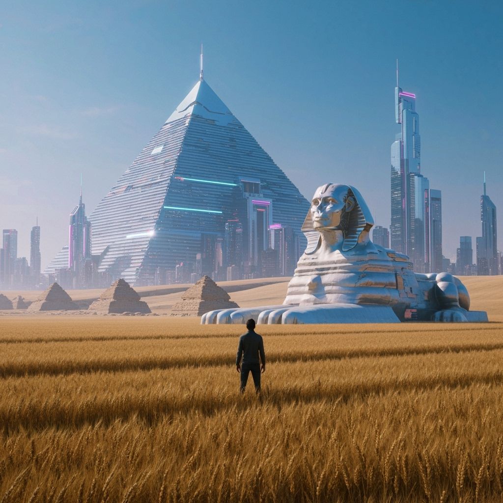 Futuristic Sphinx Rises in Alternate Timeline