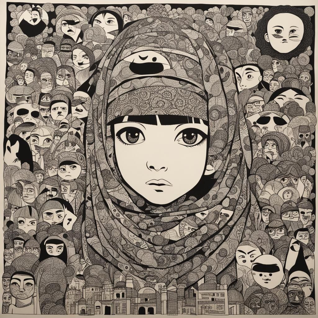 Faces in Yayoi Kusama Polka Dot Style