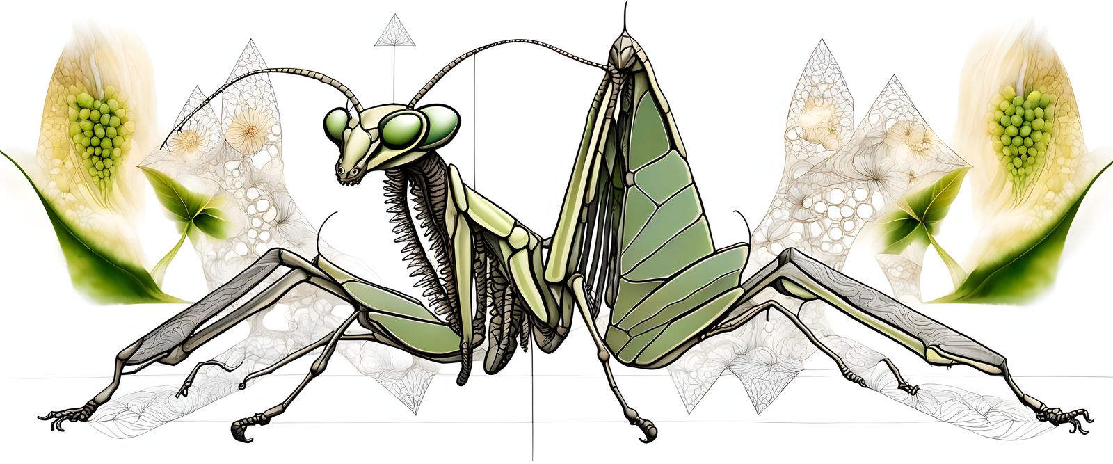 Mantis on Mt. Cougal with Ley Lines and Celestial Influences