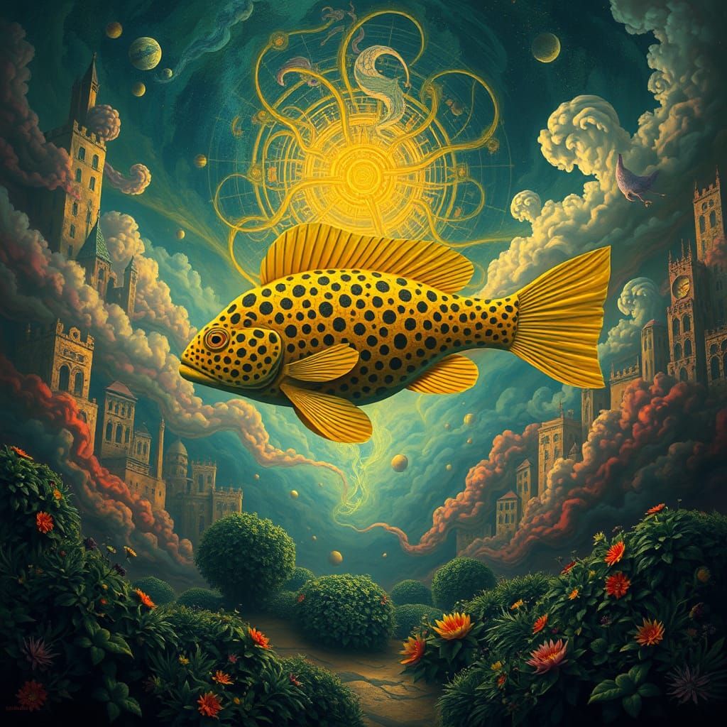 Mystical Leopard Fish God in Cities of Light
