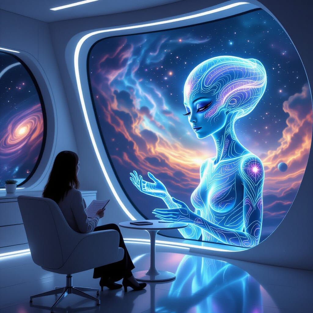 Alien Woman Shares Visions with Psychologist on Jupiter