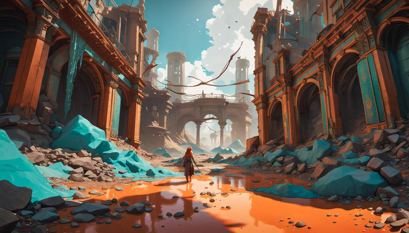 Desolate wasteland 8k resolution concept art by Greg Rutkowski dynamic lighting hyperdetailed intricately detailed Splas...