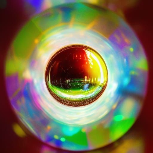 Reflective Mirror Sphere with Fractal Details