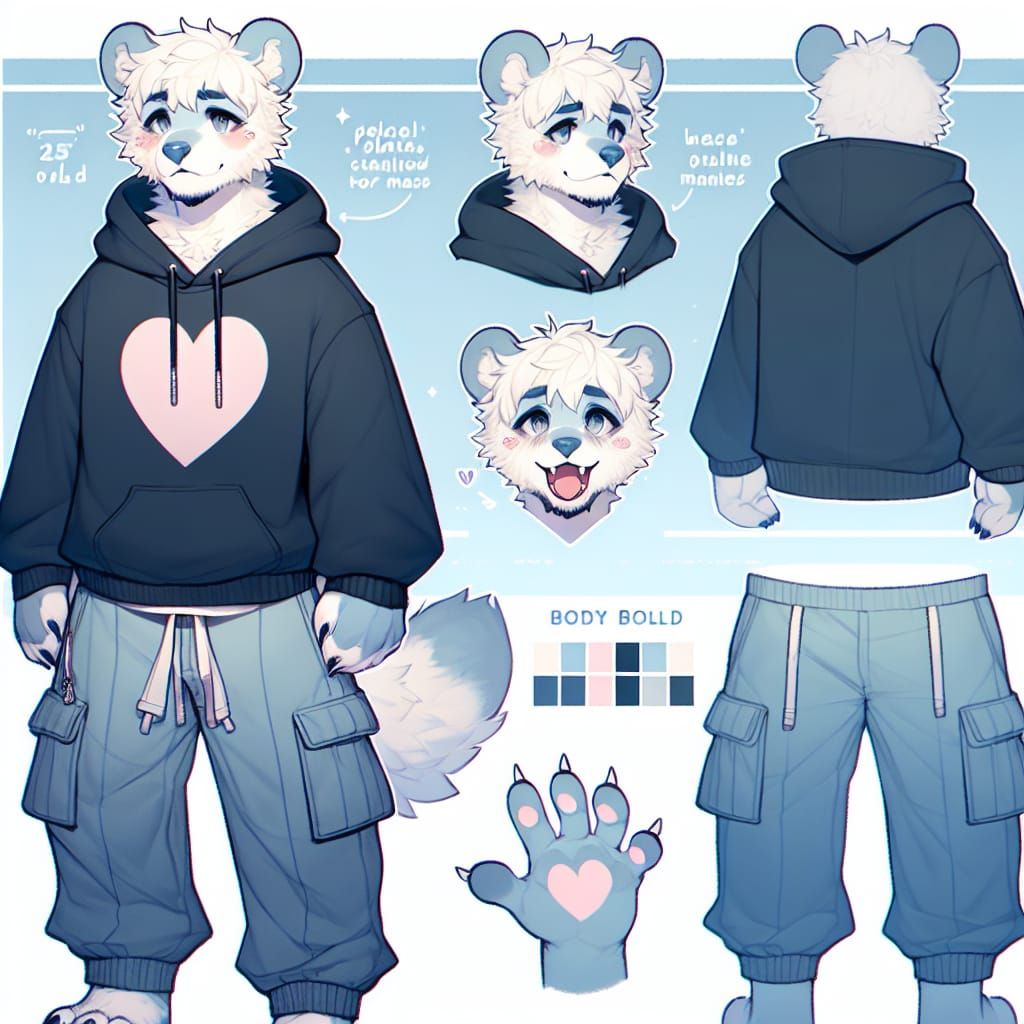 Cuddly Light Blue Bear in Pastel Hues