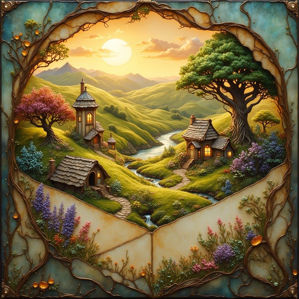 Enchanting Miniature World Inside Vintage Envelope