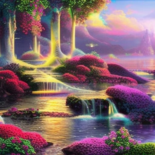Epic Universe of Light and Color Digital Painting
