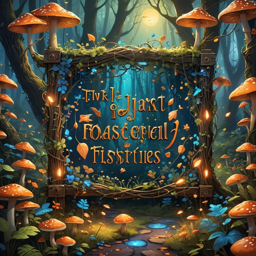 Mystical Sign in Enchanted Forest Concept Art