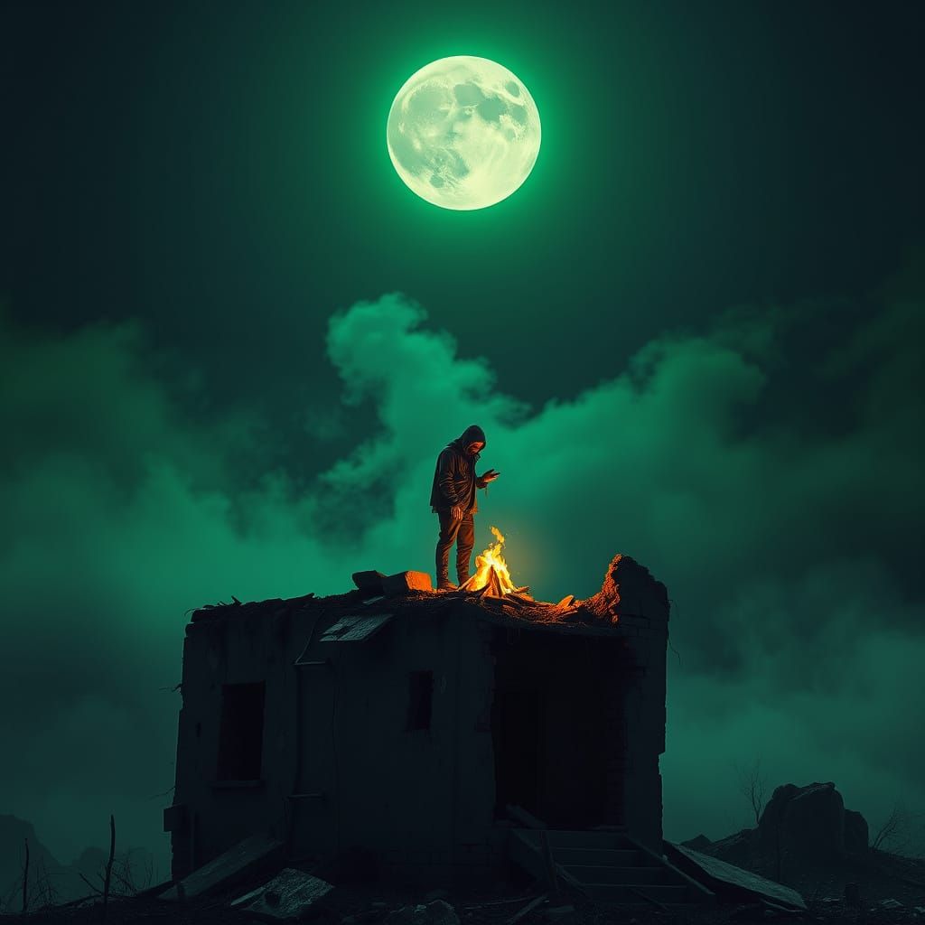 Dystopian Survivor Clings to Life Amidst Ruins