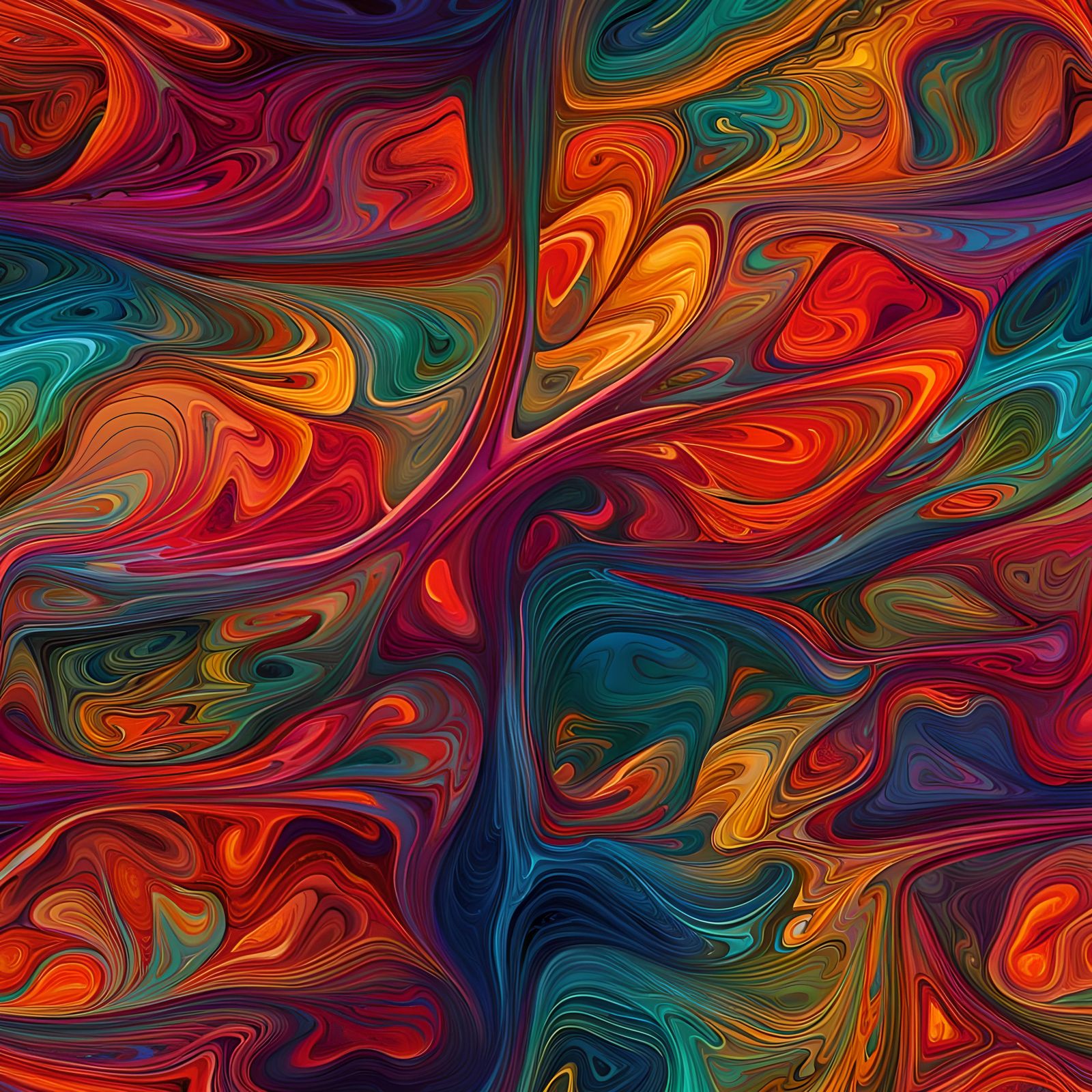 Neurographic art 8K resolution, expressionism, bright colors