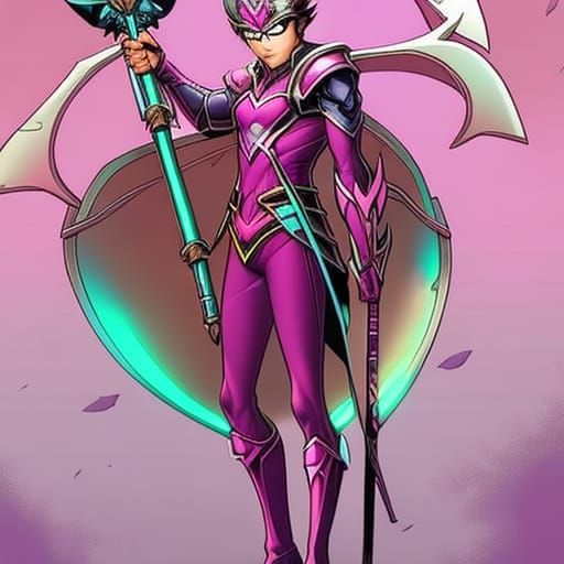 Superhero Archer with Wings in Comic Book Art