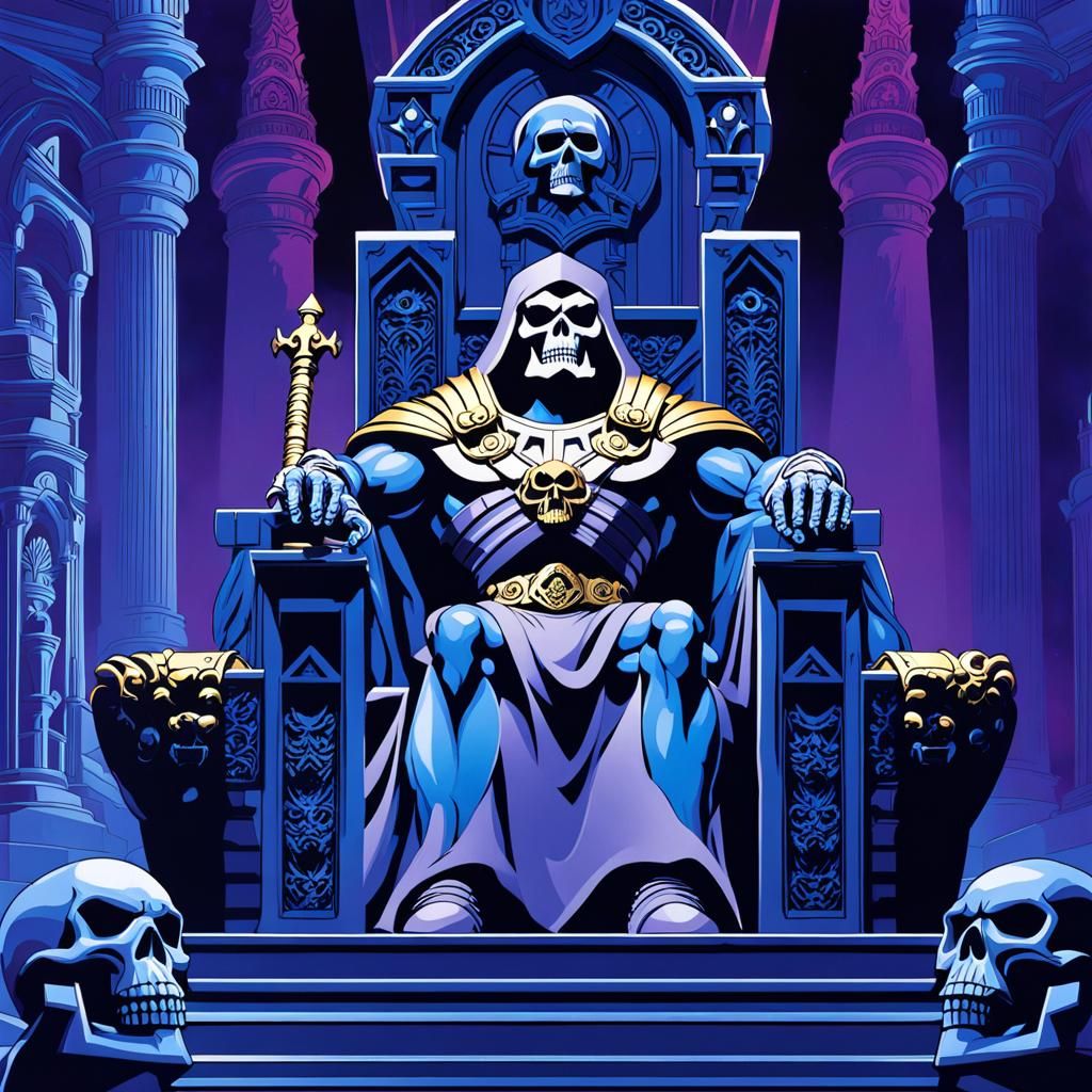 Skeletor in throne room, Smalt_Color_Palette, Masters of the Universe, MOTU