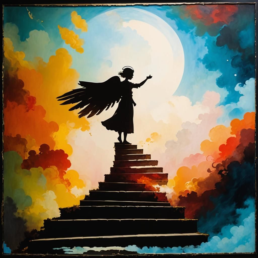 An angel on the stairway to heaven