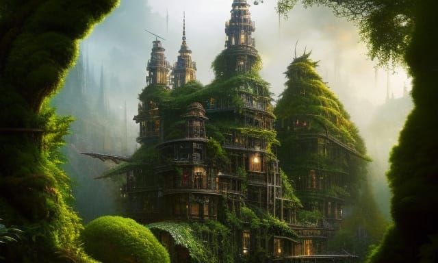 Magical Sustainable Residential Tower in Digital Style