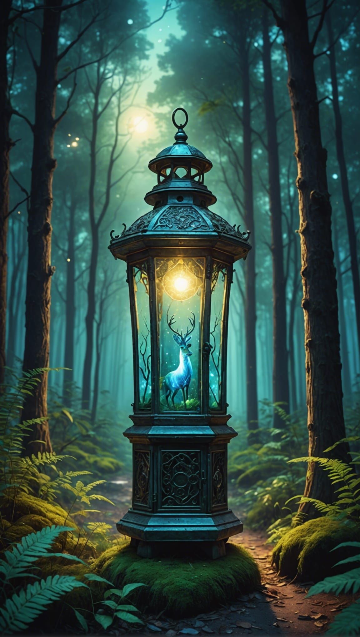 Cosmic Lantern Shines in Dense Forest