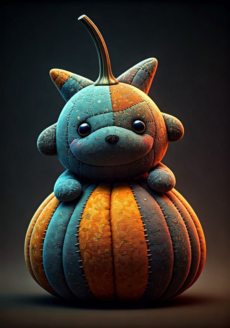 Patchwork Gourd Monsters in CGI Style