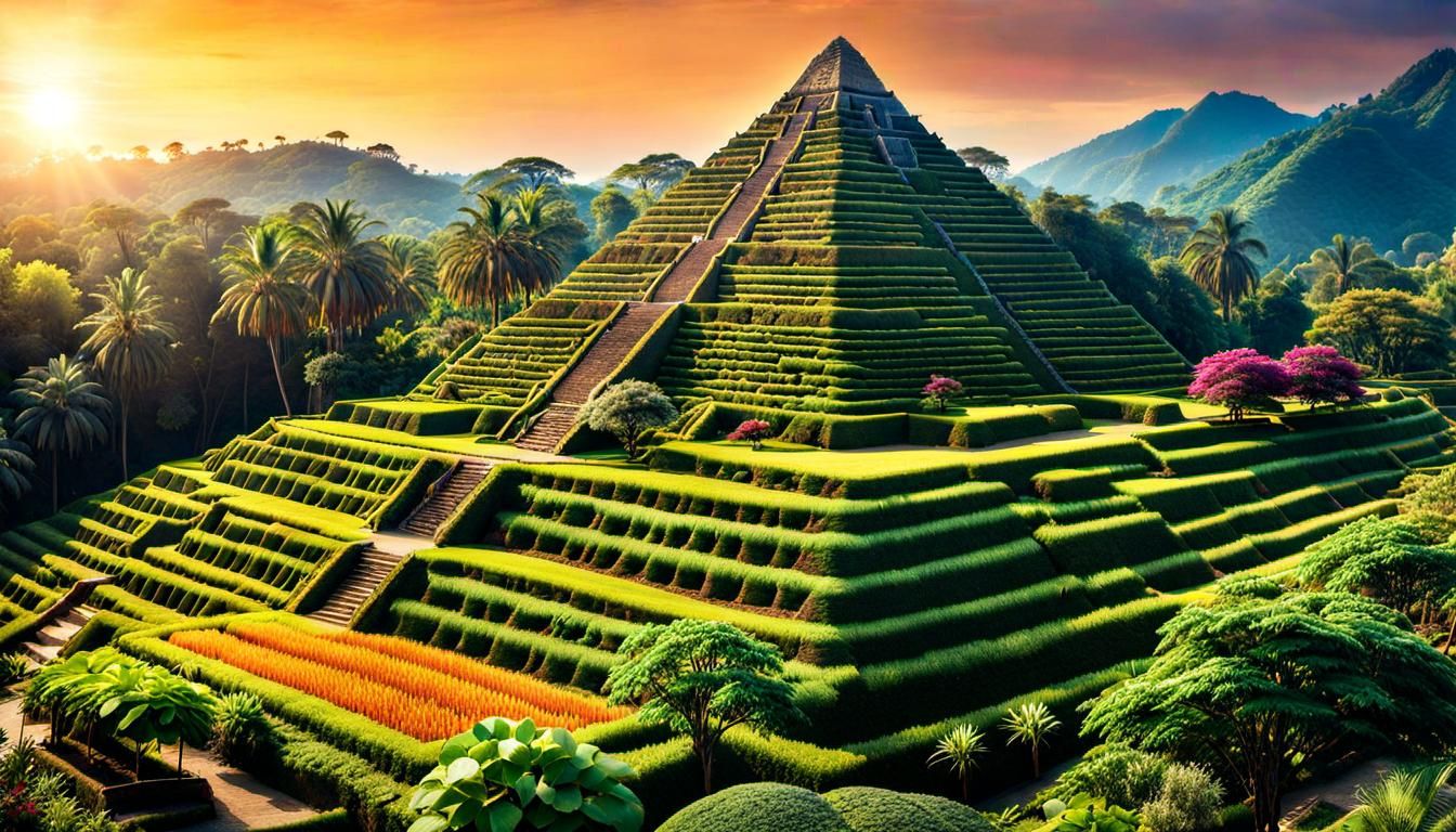 Multiverse Biophilic Permaculture Pyramid Terraces Tropicscape