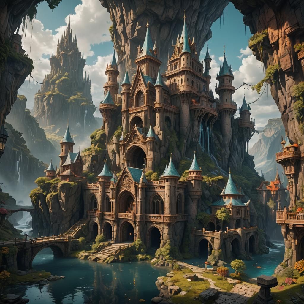 Fantastical Matte Painting in Deep Color