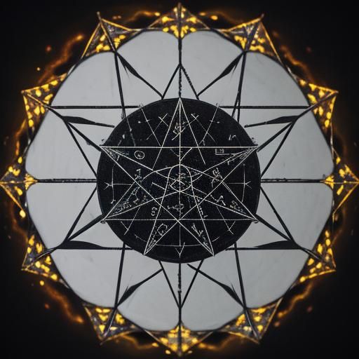 Inverted Star in Fire Pentagram: Bokeh Photography