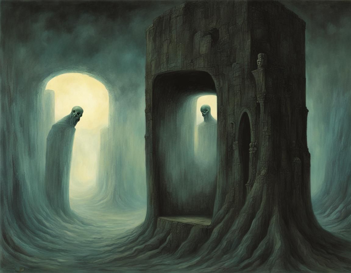 Surreal Horror Keyhole with Methadone Anvils