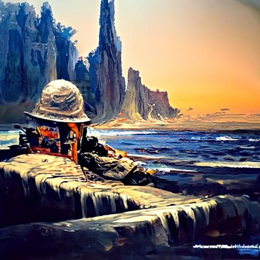 Enchanting Distant Land in Oil Painting Style