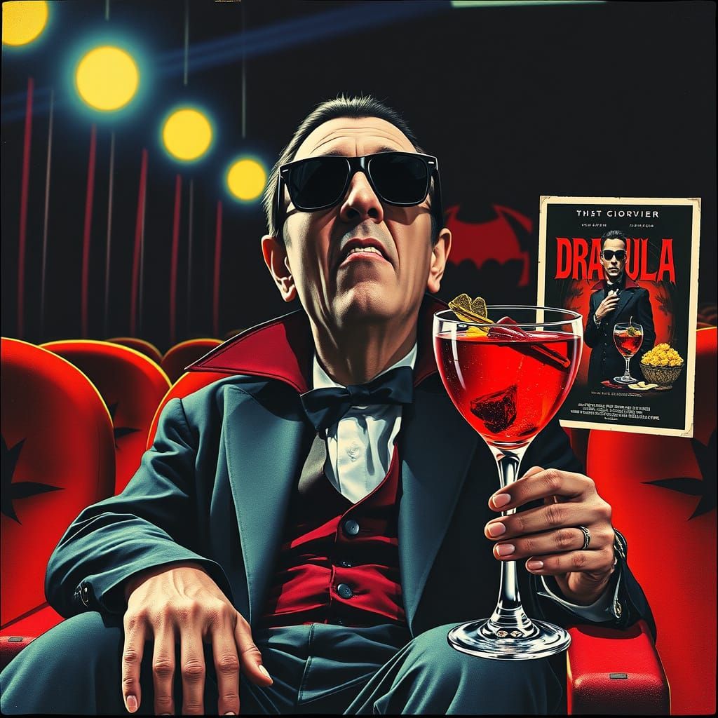 Vampire in the Movie Theater: A Humorous Twist on Classic Ho...