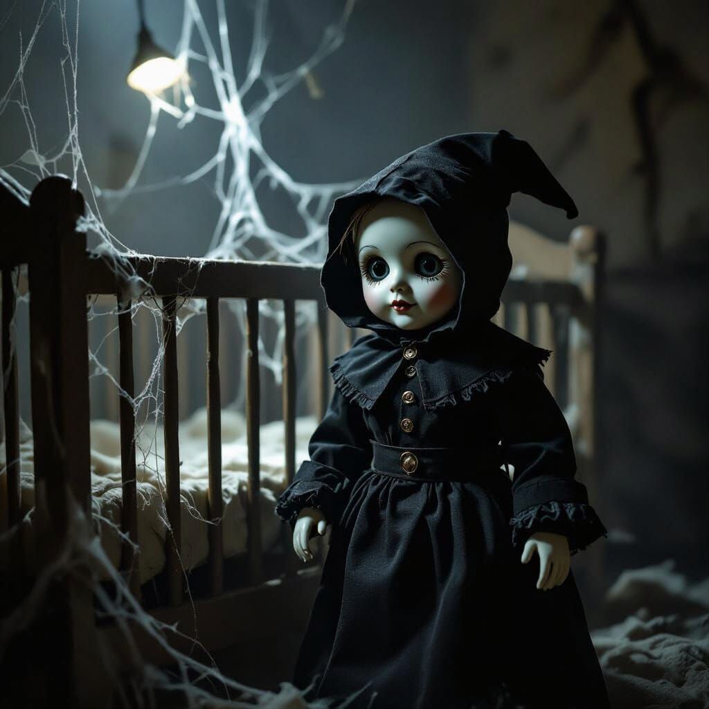 Porcelain Puppet Plague Doctor in Dark Fantasy Art