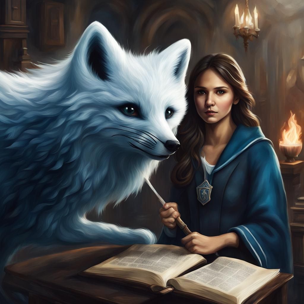 Ravenclaw Student's Arctic Fox Patronus Defends Against Deme...