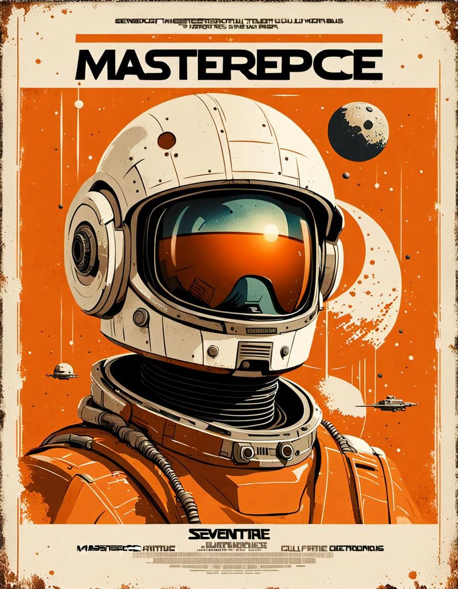 Retro Sci-Fi Movie Poster in Seventies Style